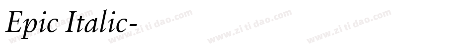 Epic Italic字体转换